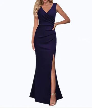 Slim Fit Spaghetti Strap Split Maxi Dress