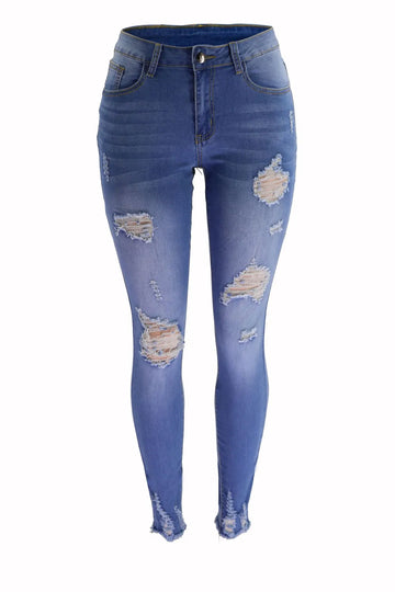 Slim Fit Ripped Women's Skinny Jeans