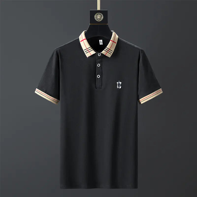 Men's Short Sleeve Polo Shirt - Summer Fashion Cotton