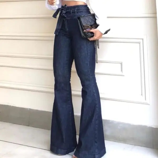 High Waist Flare Wide Leg Jeans for Women