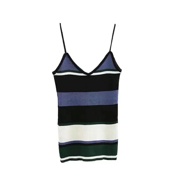 Slim Fit Backless Spaghetti Strap Knit Tank Top