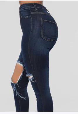 Ripped Slim Fit Skinny Jeans for Women