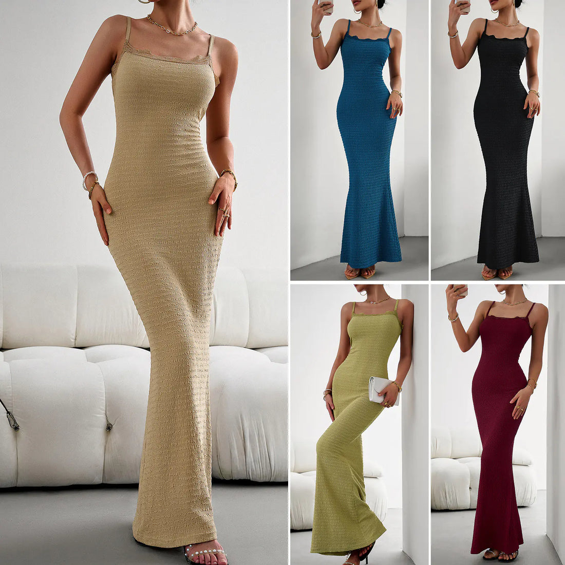 Women's Slim Fit Spaghetti Strap Dress