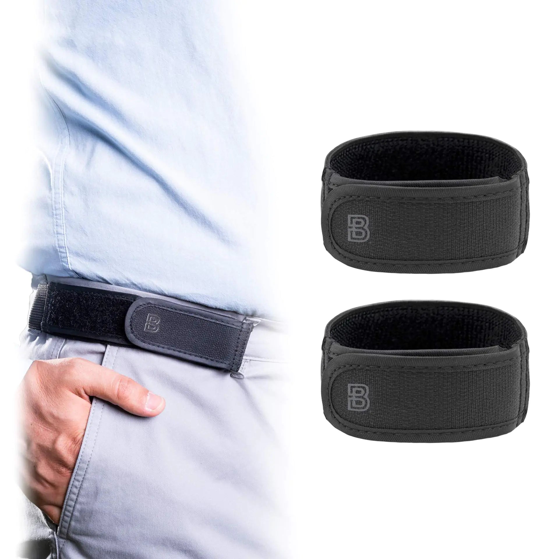 Comfortable Belt with No Buckle - 2 Pieces Set
