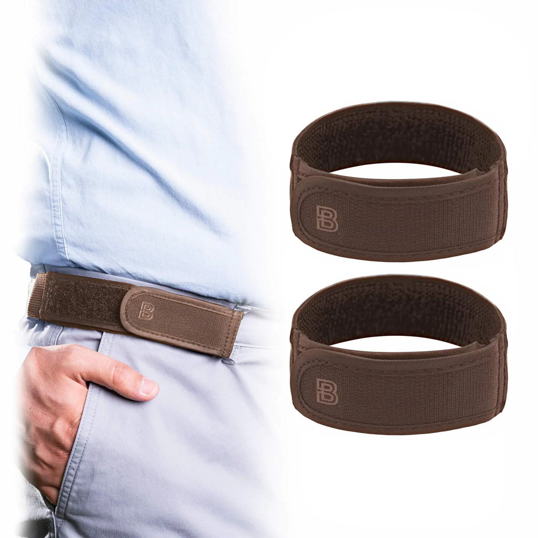 Comfortable Belt with No Buckle - 2 Pieces Set