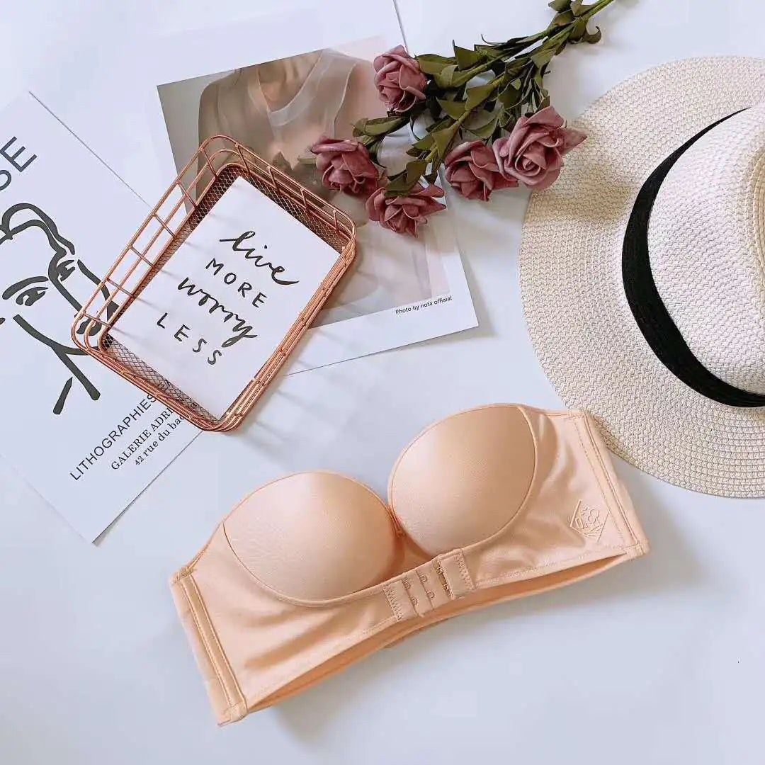 Strapless Front Closure Invisible Bra for Girls