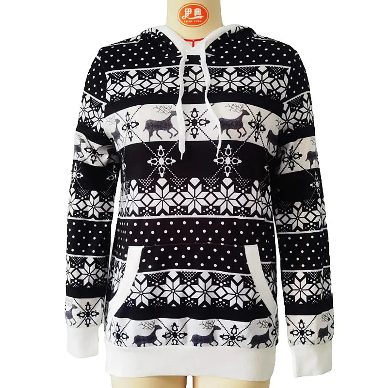 Hooded Long Sleeve Sweater for Women - Autumn Winter