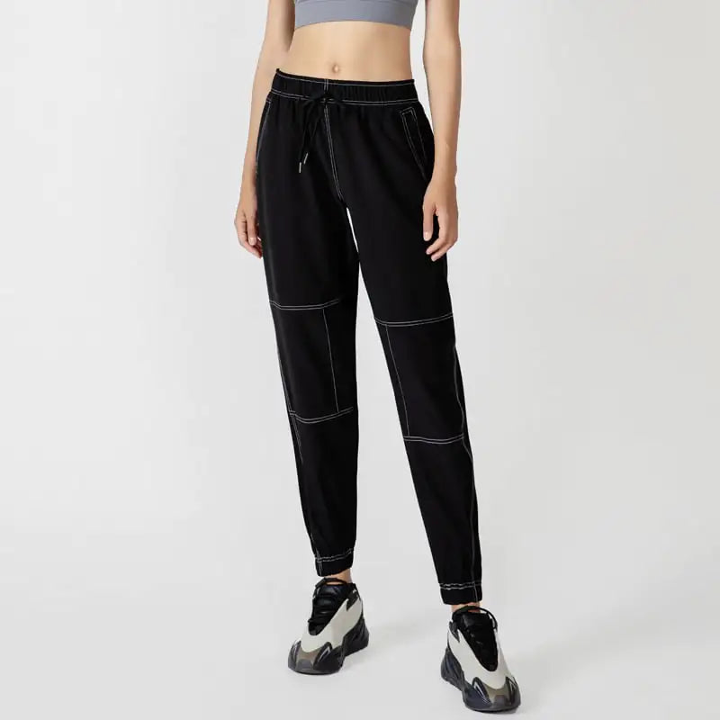 Trendy Loose Tapered Sports Pants for Women
