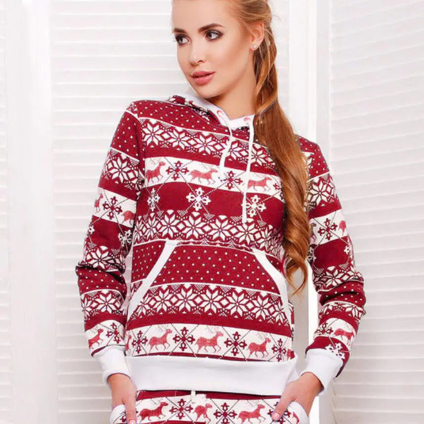 Hooded Long Sleeve Sweater for Women - Autumn Winter