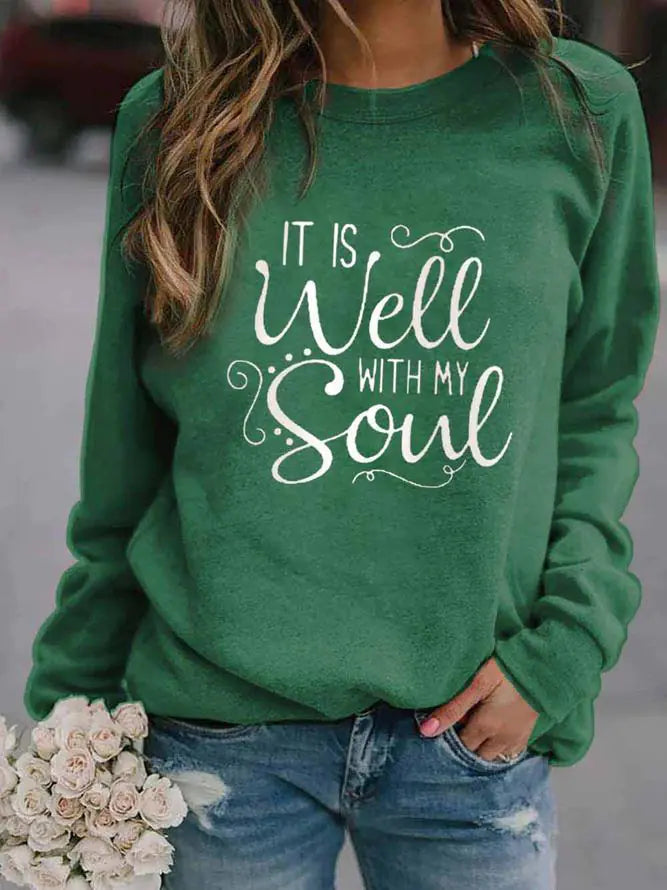 Creative Christmas Loose Fit Round Neck Sweater