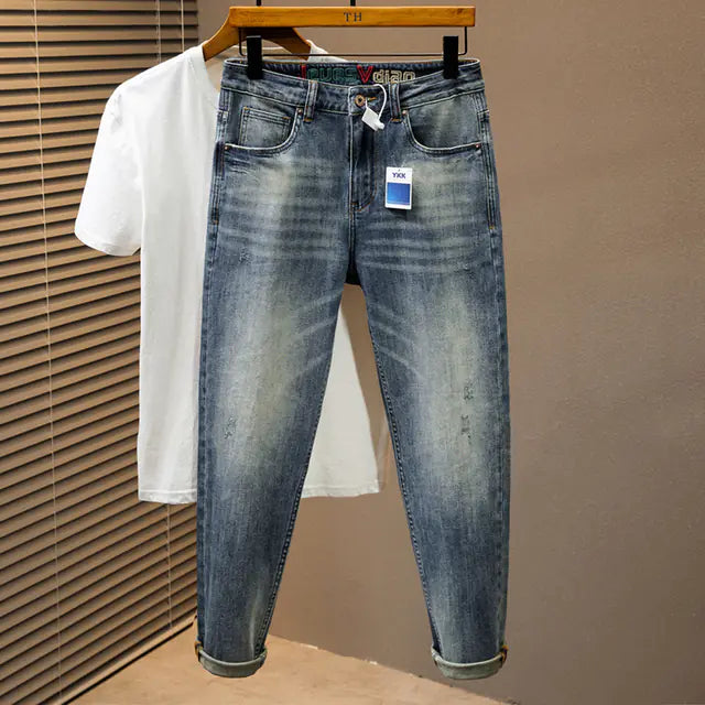 Men's Plus Size Midweight Denim Jeans - Casual Fashion