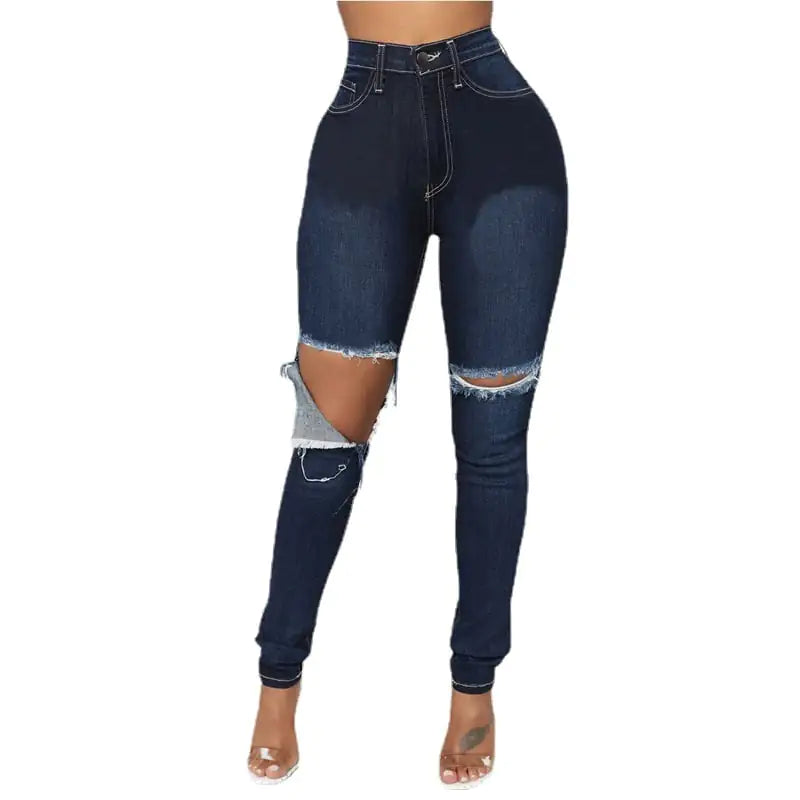 Women's Ripped Slim Fit Skinny Jeans